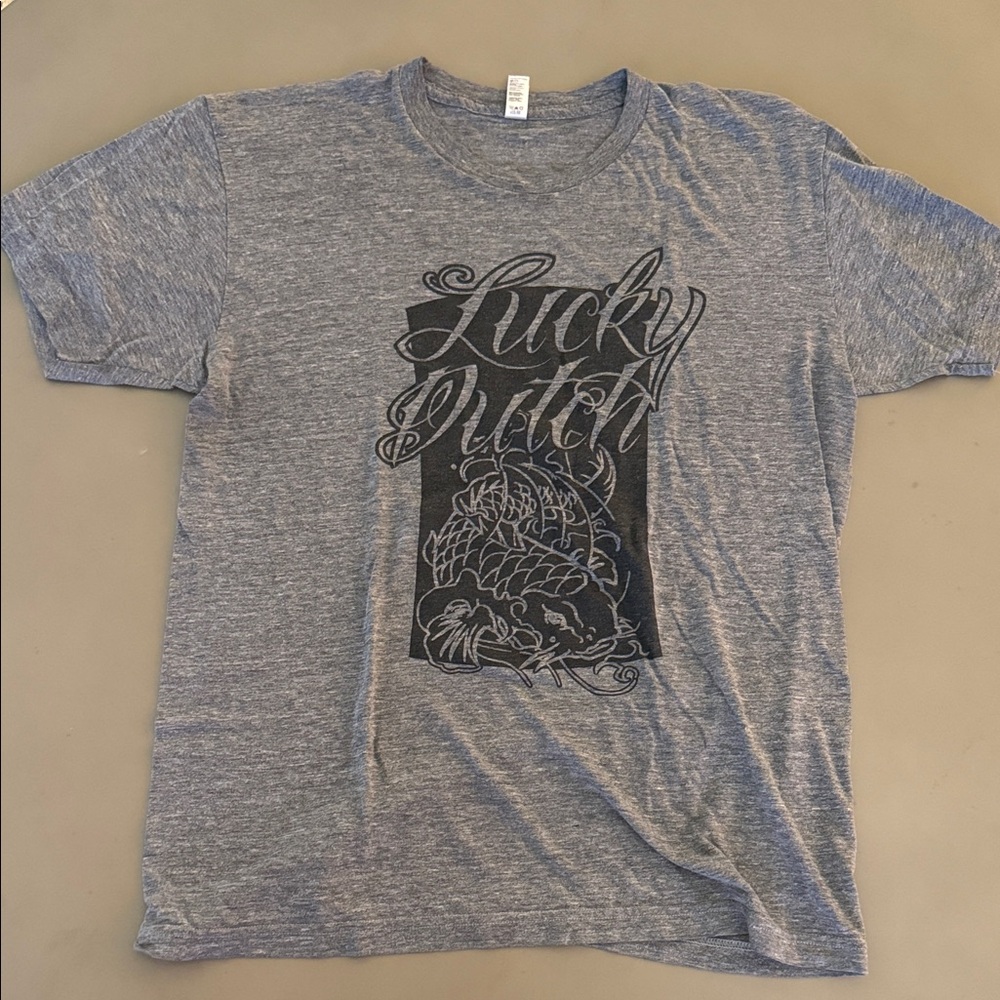 Dutch Bros “Lucky Dutch” Heather Gray Graphic Tee